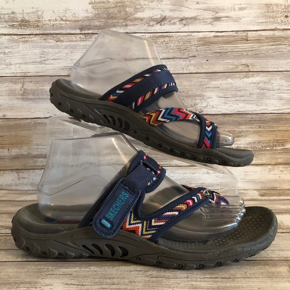 Skechers Shoes | Skechers Outdoor Lifestyle Blue Flip Flop Sandals | Poshmark